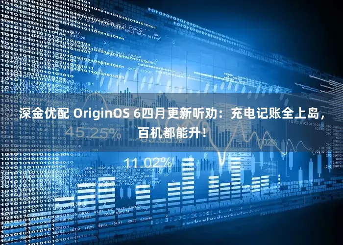 深金优配 OriginOS 6四月更新听劝：充电记账全上岛，百机都能升！